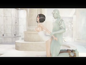 3D ANIMATED HENTAI Monster Attacks at the Bath House Part 2
