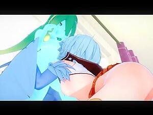The Harpy Girl Papi Fucks Suu the Slime Girl with a Strapon. Daily Life with a Monster Girl Hentai.