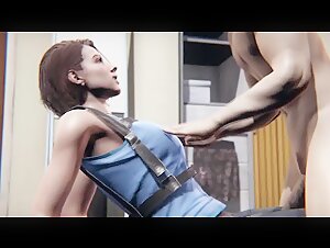Resident Evil 3 Remake - Jill Valentine Blowjob and Sex - 3D Porn