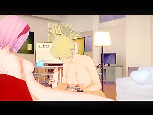 Futa Sakura Fuck Temari[Naruto] — 3D HENTAI