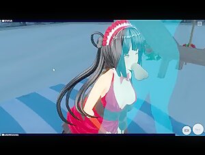 [CM3D2] - Date a Live Hentai, Kurumi Tokisaki Dominated in all her Holes