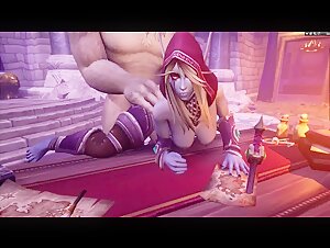 Muscular Guy Fucks Doggystyle Beautiful Elf in the Castle &#124; Warcraft Porn