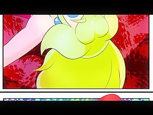 Peach Party - Boobs and Belly Growth Mushroom - Lesbian Hentai Comic