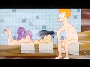 Amy Wong Flashing her Tits in the Sauna - Futurama Animated Hentai Cartoon Porn