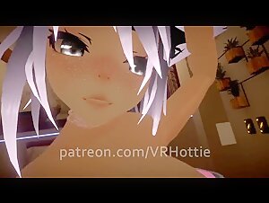 Hot Busty Chick Opens Wide, Strips down and Rides Dildo POV Lap Dance VR Hentai