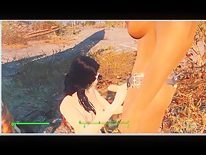 Strapon Games. Girls Love Sex Toys &#124; Fallout 4, Porno Game 3d