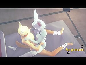 Furry Hentai - Fox & Rabbit Fuck and Crempie