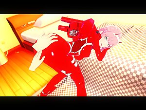Darling in the Franxx: FUCKED zero two with a VIBRATOR (3D Hentai)